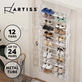 Artiss Shoe Rack Storage Cabinet Hanging Over Door 12-tier Metal Shelves