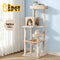 i.Pet Cat Tree 143cm Tower Scratching Post Trees Scratcher Condo House Beige
