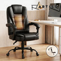 Artiss Massage Office Chair Gaming PU Leather Recliner Computer Chairs Black