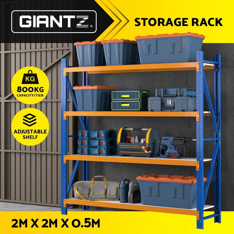 Giantz 2MX2M Garage Shelving Warehouse Rack Pallet Storage Shelves Racking Steel