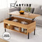 Artiss Coffee Table Lift Up Top Hidden Storage Drawer Shelf Laptop Desk Oak