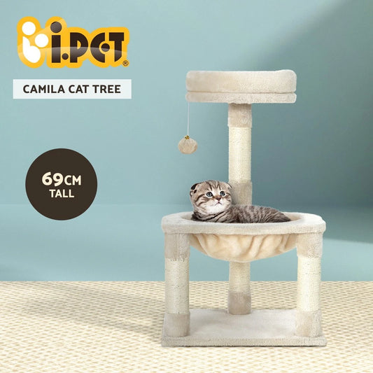 i.Pet Cat Tree Scratching Post Tower Scratcher 69cm Wood Condo Toys House Bed
