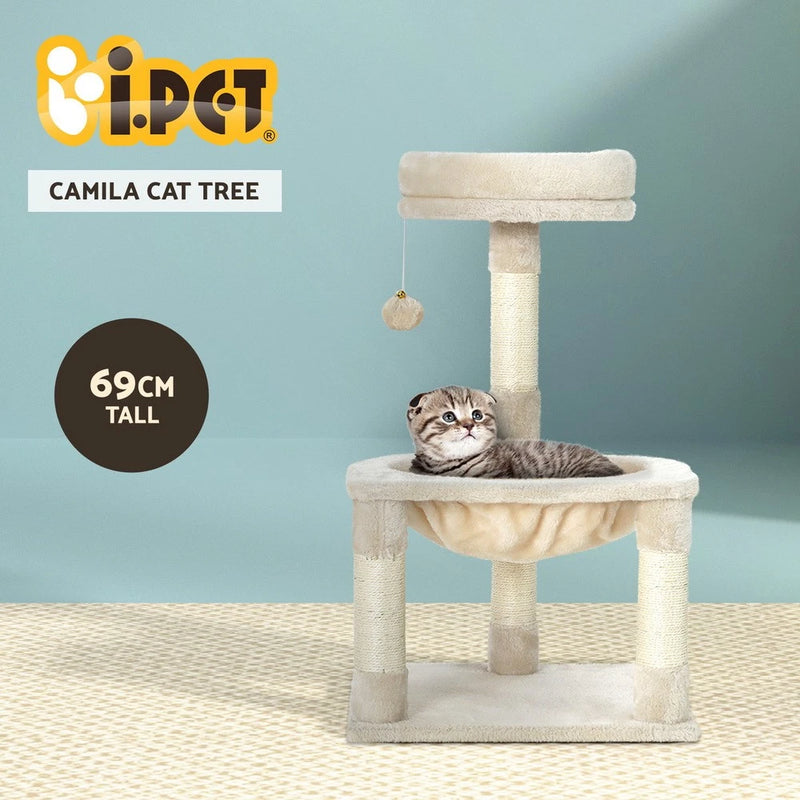 i.Pet Cat Tree Scratching Post Tower Scratcher 69cm Wood Condo Toys House Bed