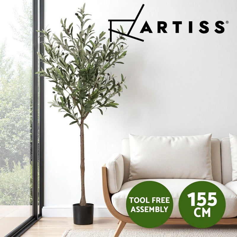 Artiss 155cm Artificial Olive Tree Faux Trees Indoor Decor Artificial Plants