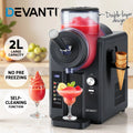 Devanti 6in1 Slushie Machine Ice Cream Maker 2L Frozen Smoothies Milkshake Black