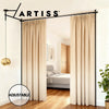 Artiss Room Divider Curtain Rod No Drilling Room Separator Extendable Black