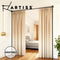 Artiss Room Divider Curtain Rod No Drilling Room Separator Extendable Black