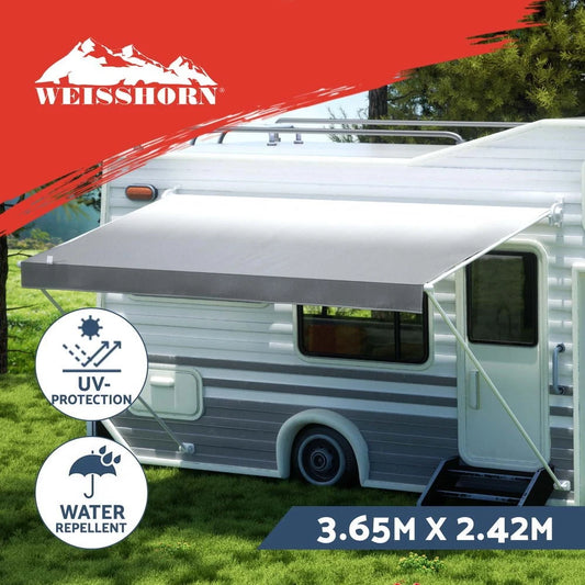 Weisshorn 13ft Caravan Awning RV Replacement Fabric Roll Out Shading 3.65x2.42M