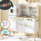Keezi Kids Kitchen Play Set Wooden Pretend Toys Cooking Children Storage Golden