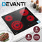 Devanti Ceramic Cooktop Electric Hob Dual Zone Touch Control 7600W Black
