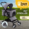i.Pet Pet Stroller Pram Dog Large Cat Carrier Travel Strollers 4 Wheel Foldable