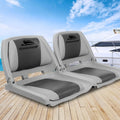 Seamanship 2X Folding Boat Seats Seat Marine Seating Set All Weather Swivels