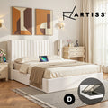 Artiss DOUBLE Bed Frame with Gaslift Storage and USB-C Charging Ports Velvet