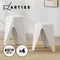Artiss 4x Puzzle Stool Plastic Bar Stools Stackable Foot Stool Side Table White