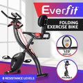 Everfit Folding Exercise Bike Magnetic X-Bike Indoor Cycling Resistance Rope