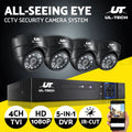 UL-TECH 1080P Security Camera System 4CH DVR with 4 CCTV Dome Cameras