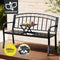 Gardeon Outdoor Garden Bench Seat Loveseat Steel Foldable Table Patio Furniture