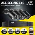UL-TECH 1080P Security Camera System 4CH DVR with 4 CCTV Bullet Cameras