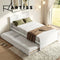 Artiss SINGLE Bed Frame with Trundle Solid Wood Toddler Bunk Bed with Headboard White