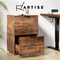 Artiss Filing Cabinet Files Storage Office Shelves File Organiser Brown 2 Drawer