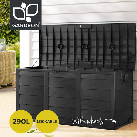 Gardeon Outdoor Storage Box 290L Container Garden Shed Toys Tool Chest Indoor