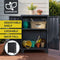 Gardeon Outdoor Storage Cabinet Box 92cm Lockable Cupboard Sheds Garage Black