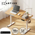 Artiss Adjustable Standing Desk Motorised Drawing Drafting Table WFH Small 110cm