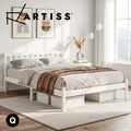 Artiss Bed Frame QUEEN Size Wooden Mattress Base Timber Platform White SOFIE