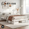 Artiss Bed Frame QUEEN Size Wooden Mattress Base Timber Platform White SOFIE