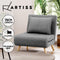 Artiss Sofa Bed Fold Out Recliner Couch Lounge Chairs Grey