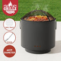 Grillz Fire Pit BBQ Charcoal Smoker Portable Mesh Pits Outdoor Camping Fireplace