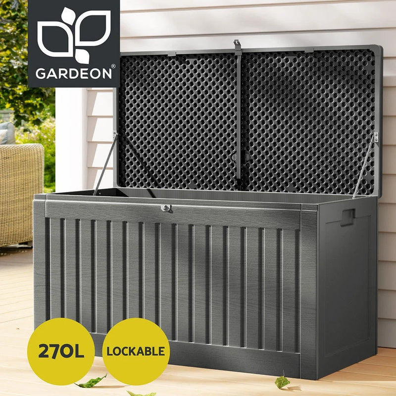 Gardeon Outdoor Storage Box Container Garden Toy Indoor Tool Sheds Chest 270L