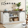 Artiss Buffet Sideboard Storage Cabinet Kitchen Cupboard Sliding Doors White
