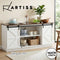 Artiss Buffet Sideboard Storage Cabinet Kitchen Cupboard Sliding Doors White
