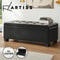 Artiss Storage Ottoman Blanket Box Bench 97cm Leather Chest Foot Stool Black
