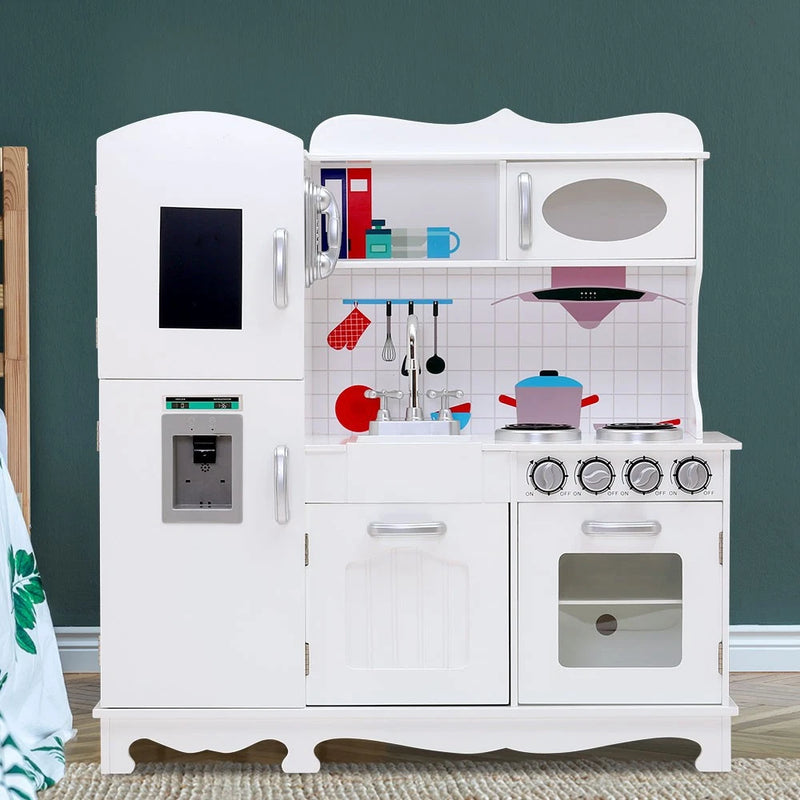 Keezi Kids Kitchen Set Pretend Play Wooden Boys Girls Toys Cooking Sets Kit
