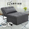Artiss Sofa Bed Lounge Convertible Ottoman 1 Seater Couch Recliner Linen Grey