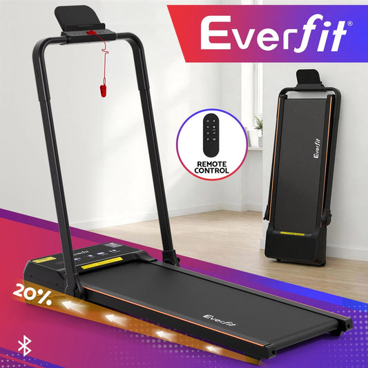Everfit Walking Pad Treadmill 20% Auto Incline Under Desk Foldable with 40cmBelt