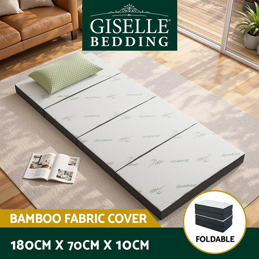 Giselle Bedding Foldable Mattress Folding Foam Mattresses Sofa Bed Mat Bamboo