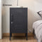 Artiss Bedside Table Side Table Metal Storage Cabinet Nightstand Black MINI