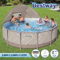 Bestway Swimming Pools Steel Above Ground Round Canopy Pool Set 3.96m x 1.07m