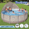 Bestway Swimming Pools Steel Above Ground Round Canopy Pool Set 3.96m x 1.07m