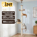 i.Pet Cat Tree Tower Floor to Ceiling Scratching Post 270cm Beige