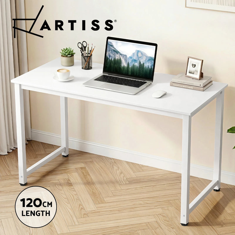 Artiss Computer Desk Home Office Study Table Laptop PC Desks White 120CM