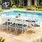 Gardeon Outdoor Dining Set 9PCS Aluminum Extendable Table Chairs Patio Furniture