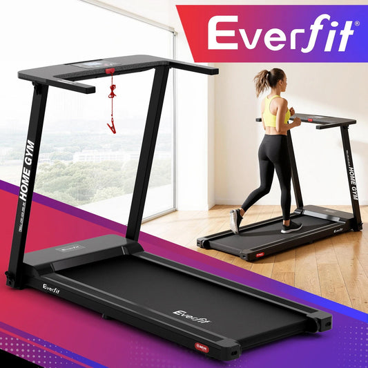 Everfit Treadmill Electric Home Gym Fitness Exercise Fully Foldable 420mm Black