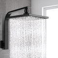 Cefito 8'' Rain Shower Head Wall Arm Square High Pressure Bathroom Black