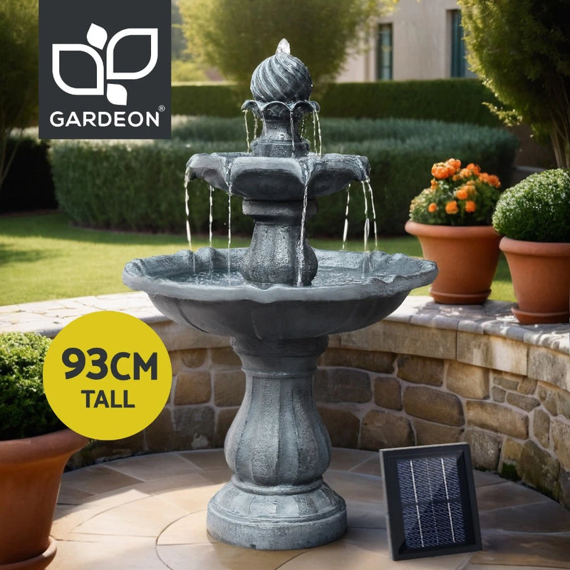 Gardeon Solar Fountain Water Feature Pump Kit Bird Bath Outdoor Indoor Black