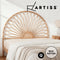 Artiss Bed Head Headboard Rattan Bed Frame Bedroom Base QUEEN Size Pine MARI