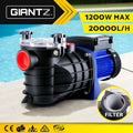 Giantz Pool/ Swimming Pump Water 1200W Max.1.6HP Electric Circulation Spa Filter